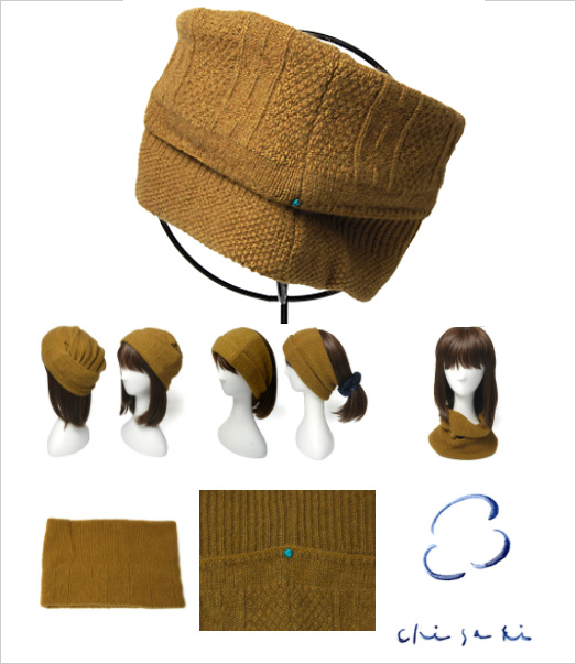 chisaki(チサキ)” ニットターバン＆ネックウォーマー nuum ニット帽 