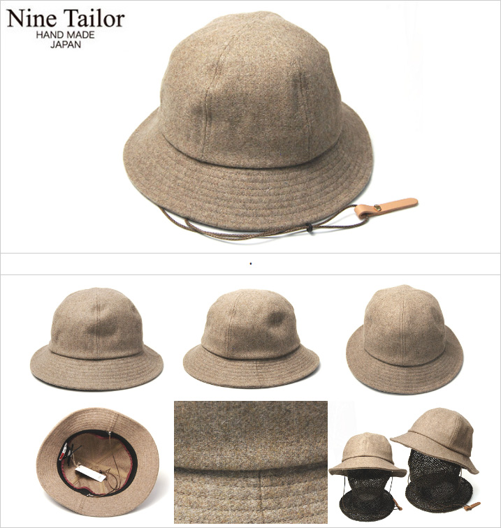 NINE TAILOR(ナインテイラー)” メルトンメトロハット Kanok Hat メンズ