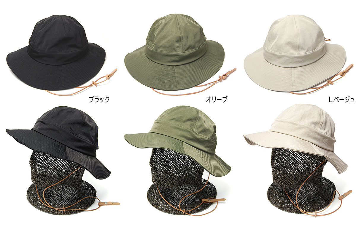 ”NINE TAILOR(ナインテイラー)” メトロハット Ixora Hat ナイロン 撥水 コード付き 春夏 オールシーズン メンズ ユニセックス  【コンビニ受取対応】 (kaw-n-1203)