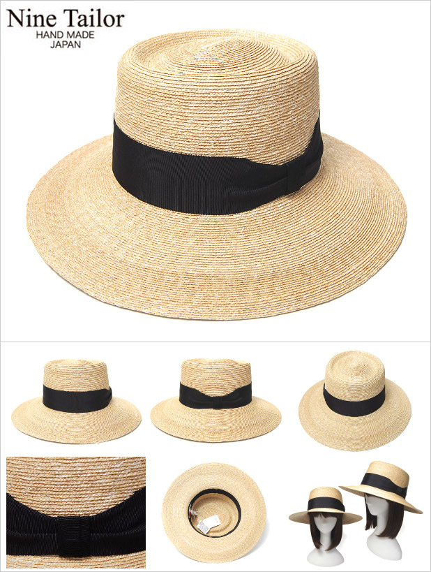 ”NINE TAILOR(ナインテイラー)” ストローブレードハット Lantana Hat 春夏 レディース ユニセックス 【コンビニ受取対応】  (kaw-n-711)