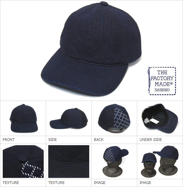 THE FACTORY MADE(ザファクトリーメイド)” 刺し子キャップ SASHIKO CAP