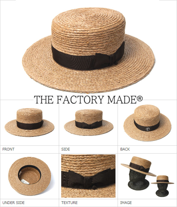 THE FACTORY MADE(ザファクトリーメイド)” ラフィアブレードカンカン帽 