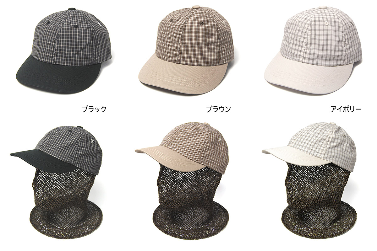 THE FACTORY MADE(ザファクトリーメイド)” オーガニックコットンキャップ FM877 Check Bicolor Cap 春夏 メンズ  レディース ユニセックス (kaw-tfm-fm877)